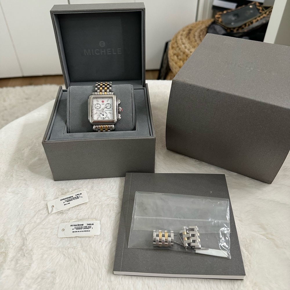 Michele Watch with gold/silver band